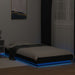 Cadru de pat cu lumini LED, negru, 90x200 cm, lemn prelucrat - WALTI WALTI