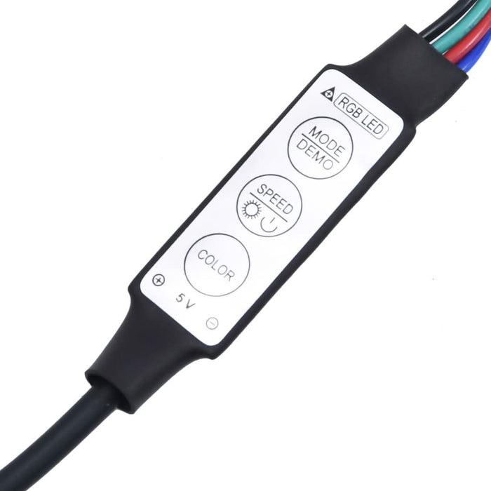 Cadru de pat cu lumini LED stejar maro 90x200 cm lemn prelucrat - WALTI WALTI
