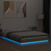 Cadru de pat cu LED stejar sonoma 140x190 cm lemn prelucrat - WALTI WALTI