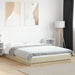 Cadru de pat cu LED stejar sonoma 140x190 cm lemn prelucrat - WALTI WALTI