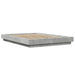 Cadru de pat cu lumini LED gri beton 140x190 cm, lemn prelucrat - WALTI WALTI