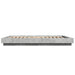 Cadru de pat cu lumini LED gri beton 140x190 cm, lemn prelucrat - WALTI WALTI