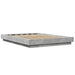 Cadru de pat cu lumini LED gri beton 140x190 cm, lemn prelucrat - WALTI WALTI