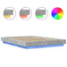 Cadru de pat cu lumini LED gri beton 140x190 cm, lemn prelucrat - WALTI WALTI
