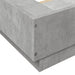 Cadru de pat cu lumini LED gri beton 140x190 cm, lemn prelucrat - WALTI WALTI