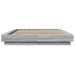 Cadru de pat cu LED, gri sonoma, 135x190 cm, lemn prelucrat - WALTI WALTI