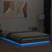 Cadru de pat cu lumini LED gri sonoma 120x190 cm lemn prelucrat - WALTI WALTI