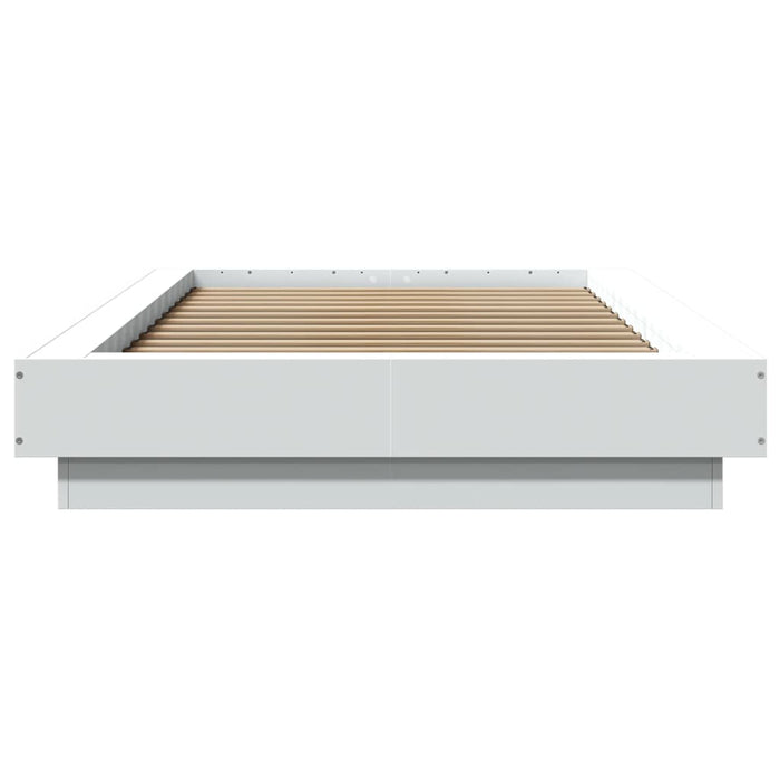 Cadru de pat cu LED, alb, 75x190 cm, lemn prelucrat - WALTI WALTI