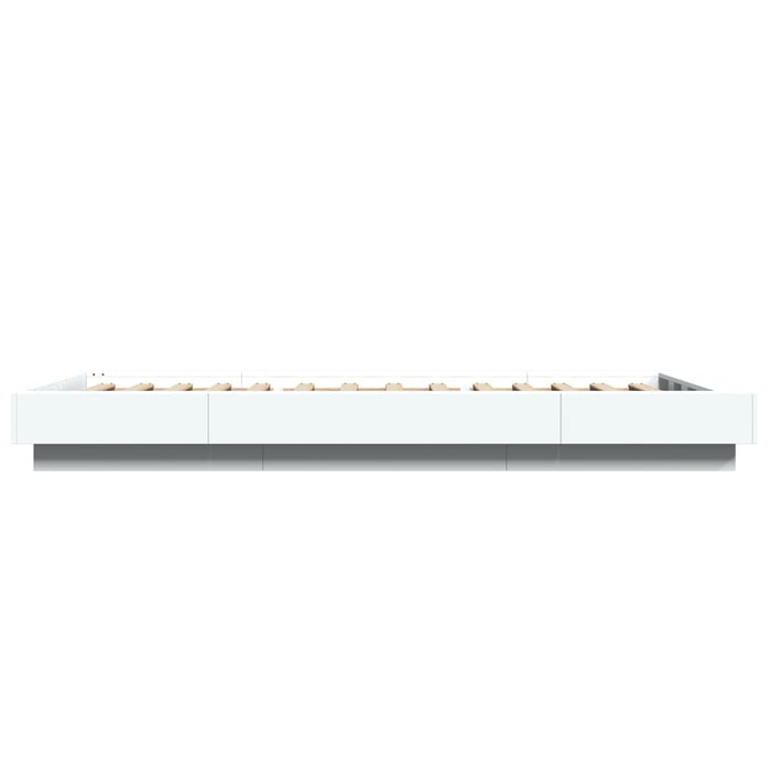 Cadru de pat cu LED, alb, 75x190 cm, lemn prelucrat - WALTI WALTI