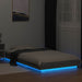 Cadru de pat cu LED gri sonoma 75x190 cm lemn prelucrat - WALTI WALTI