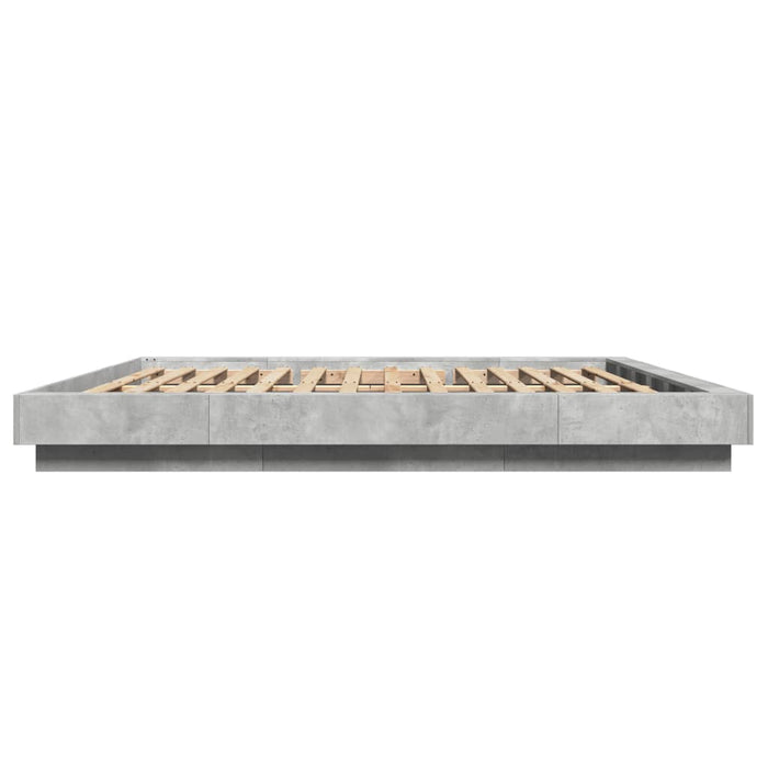 Cadru de pat, gri beton, 180x200 cm, lemn prelucrat WALTI