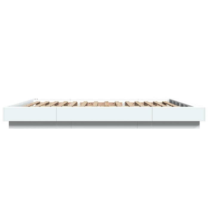Cadru de pat, alb, 160x200 cm, lemn prelucrat WALTI