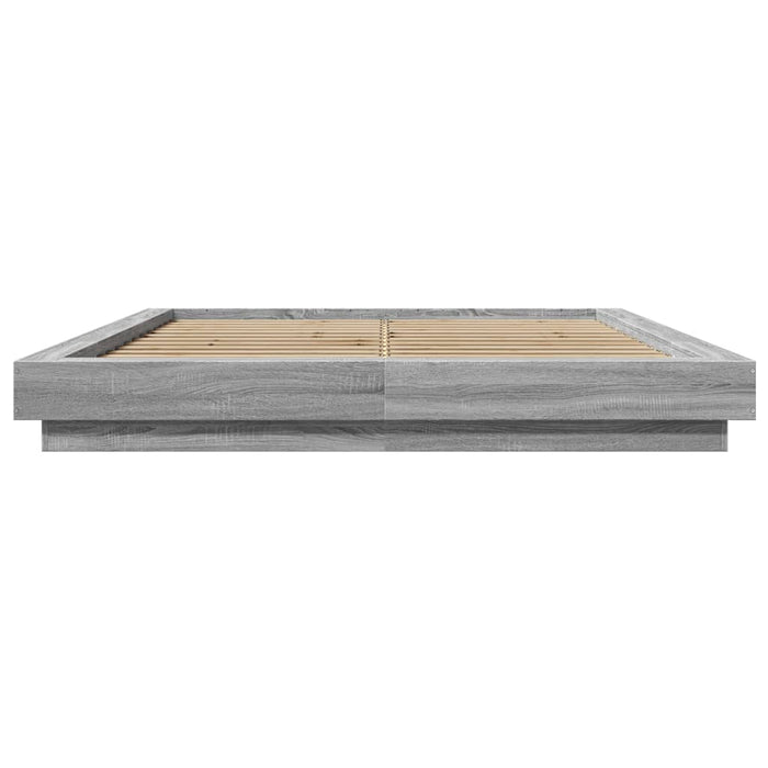 Cadru de pat, gri sonoma, 150x200 cm, lemn prelucrat - WALTI WALTI