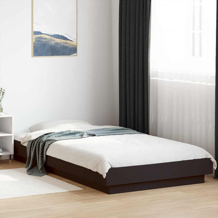 Cadru de pat, negru, 100x200 cm, lemn prelucrat - WALTI WALTI