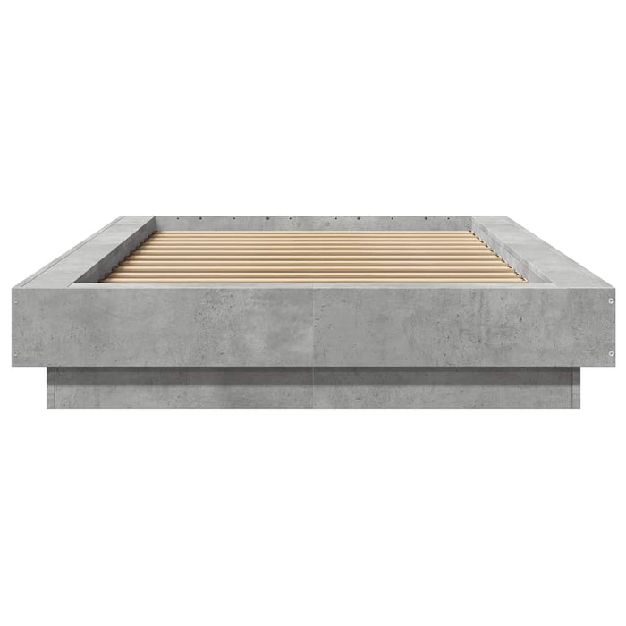 Cadru de pat, gri beton, 100x200 cm, lemn prelucrat WALTI