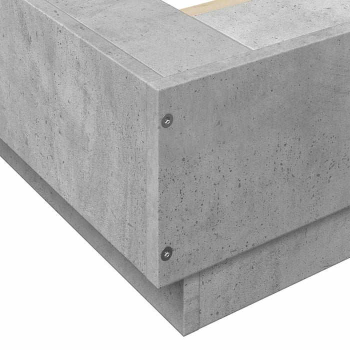 Cadru de pat, gri beton, 100x200 cm, lemn prelucrat WALTI