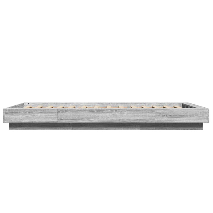 Cadru de pat, gri sonoma, 100x200 cm, lemn prelucrat - WALTI WALTI