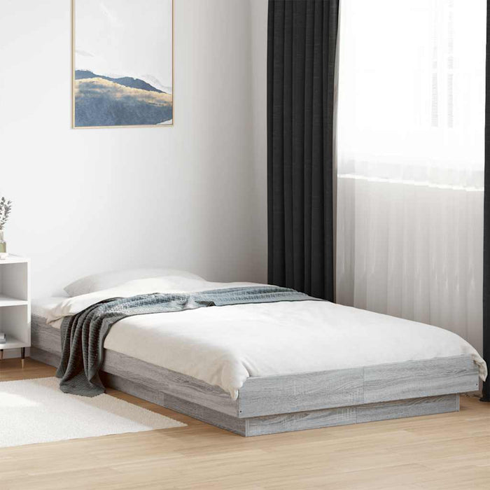 Cadru de pat, gri sonoma, 100x200 cm, lemn prelucrat - WALTI WALTI
