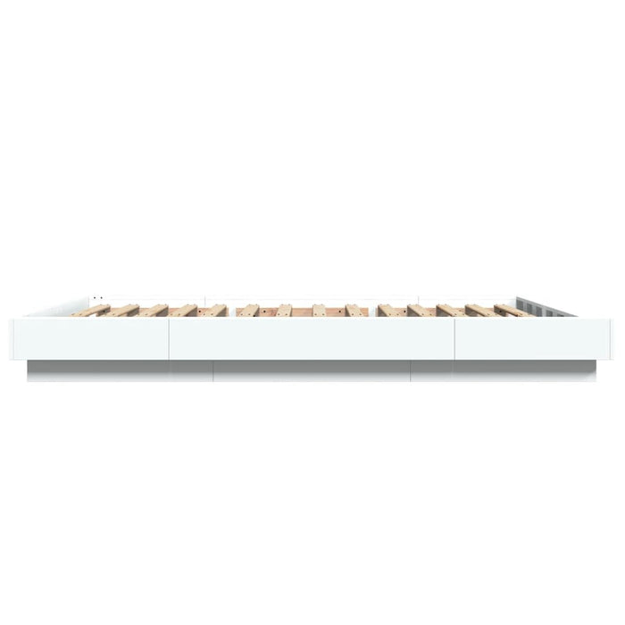 Cadru de pat, alb, 140x190 cm, lemn prelucrat WALTI