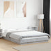 Cadru de pat, gri beton, 140x190 cm, lemn prelucrat - WALTI WALTI