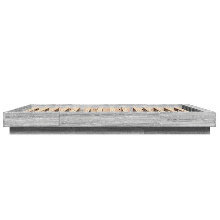 Cadru de pat, gri sonoma, 140x190 cm, lemn prelucrat - WALTI WALTI