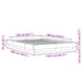 Cadru de pat, gri beton, 135x190 cm, lemn prelucrat - WALTI WALTI
