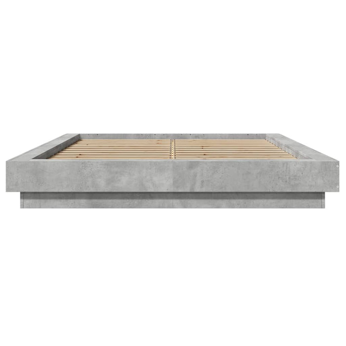Cadru de pat, gri beton, 120x190 cm, lemn prelucrat - WALTI WALTI