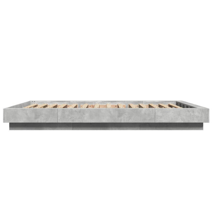 Cadru de pat, gri beton, 120x190 cm, lemn prelucrat - WALTI WALTI