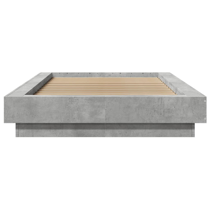 Cadru de pat, gri beton, 90x190 cm, lemn prelucrat - WALTI WALTI