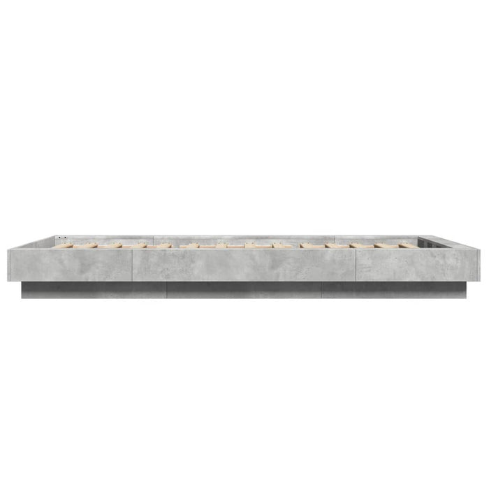 Cadru de pat, gri beton, 90x190 cm, lemn prelucrat - WALTI WALTI
