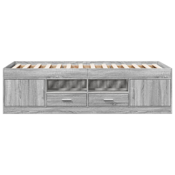 Pat de zi cu sertare fără saltea, gri sonoma, 100x200 cm - WALTI WALTI