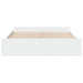 Cadru de pat cu sertare alb 200x200 cm lemn prelucrat - WALTI WALTI