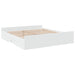 Cadru de pat cu sertare alb 200x200 cm lemn prelucrat - WALTI WALTI