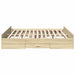 Cadru de pat cu sertare stejar sonoma 200x200 cm lemn prelucrat - WALTI WALTI