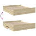 Cadru de pat cu sertare stejar sonoma 200x200 cm lemn prelucrat - WALTI WALTI