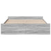Cadru de pat cu sertare gri sonoma 200x200 cm lemn prelucrat - WALTI WALTI