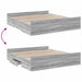 Cadru de pat cu sertare gri sonoma 200x200 cm lemn prelucrat - WALTI WALTI