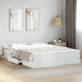Cadru de pat cu sertare, alb, 160x200 cm, lemn prelucrat - WALTI WALTI