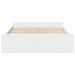 Cadru pat cu sertare alb extralucios 150x200 cm, lemn prelucrat - WALTI WALTI
