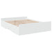 Cadru pat cu sertare alb extralucios 150x200 cm, lemn prelucrat - WALTI WALTI