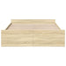 Cadru de pat cu sertare stejar sonoma 150x200 cm lemn prelucrat - WALTI WALTI
