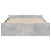 Cadru de pat cu sertare, gri beton, 150x200 cm, lemn prelucrat - WALTI WALTI