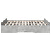 Cadru de pat cu sertare, gri beton, 150x200 cm, lemn prelucrat - WALTI WALTI