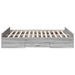 Cadru de pat cu sertare gri sonoma 150x200 cm lemn prelucrat - WALTI WALTI