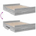 Cadru de pat cu sertare gri sonoma 150x200 cm lemn prelucrat - WALTI WALTI