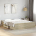 Cadru de pat cu sertare stejar sonoma 140x200 cm lemn prelucrat - WALTI WALTI