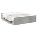 Cadru de pat cu sertare, gri beton, 140x200 cm, lemn prelucrat - WALTI WALTI