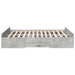 Cadru de pat cu sertare, gri beton, 140x200 cm, lemn prelucrat - WALTI WALTI