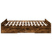 Cadru pat cu sertare stejar fumuriu 140x200 cm lemn prelucrat - WALTI WALTI