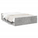 Cadru de pat cu sertare, gri beton, 135x190 cm, lemn prelucrat - WALTI WALTI